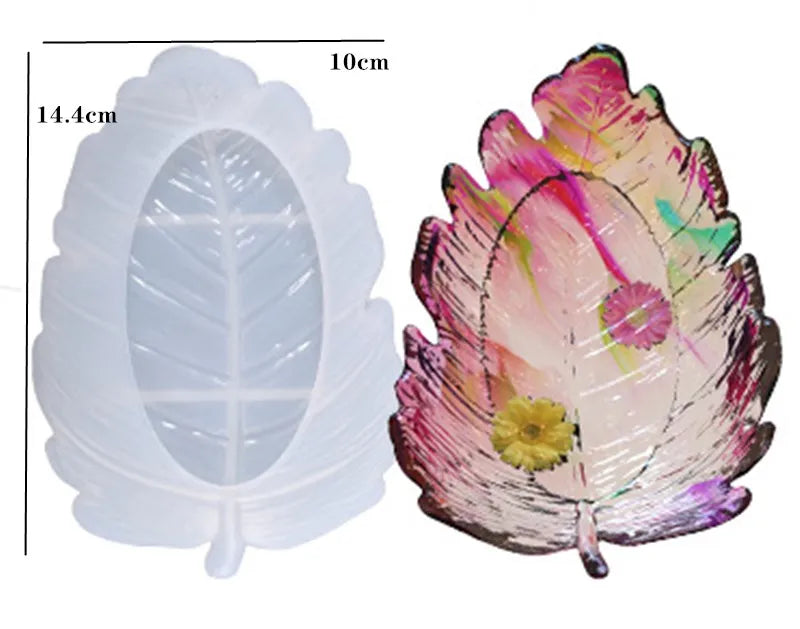 Three-layer fruit-shaped silicone mold for epoxy resin art, used as tea plate or cup pad, ideal for DIY home decoration.