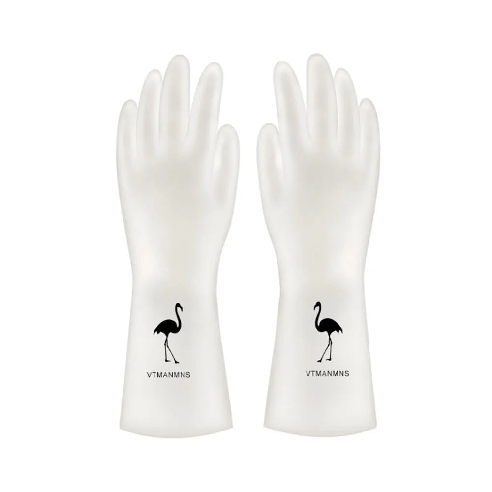 Showlu Smart General silicone dishwashing scrubber gloves with textured exterior for effective cleaning and scrubbing dishes.