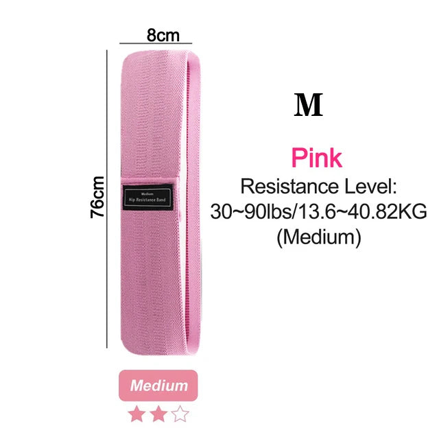 Showlu Fashion Resistance Band for buttocks, elastic cloth and rubber fitness expander for home exercise and sport workouts.