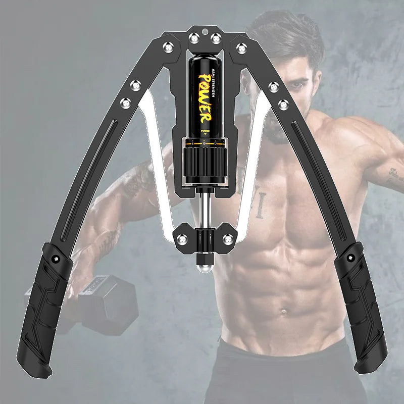 Showlu Fashion Store THYFIT Hydraulic Power Twister for arm and chest exercise, adjustable fitness equipment in black and silver