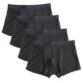 Showlu Men's bamboo fiber boxer shorts 4-pack, breathable and comfortable men's underwear, with soft fabric and elastic waistband.