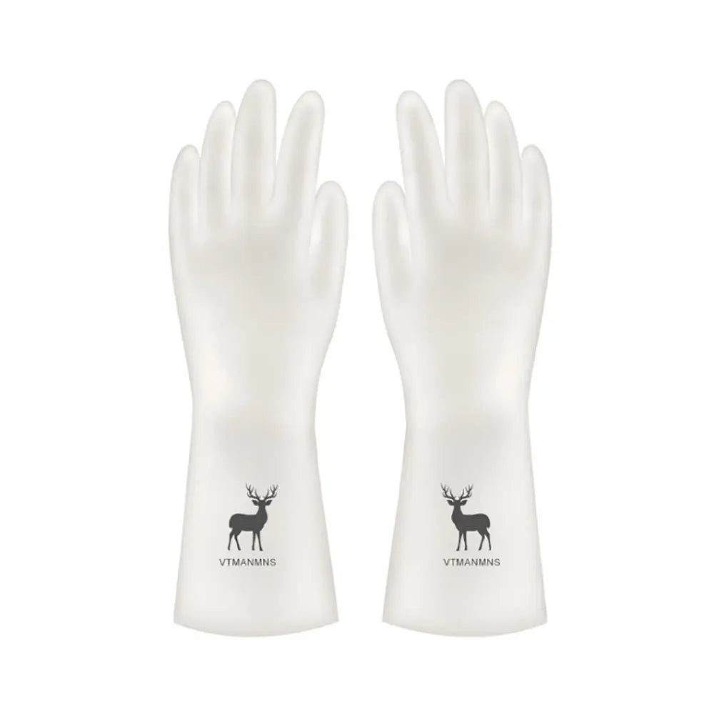 Showlu Smart General silicone dishwashing scrubber gloves with textured surface for effective cleaning and hand protection.