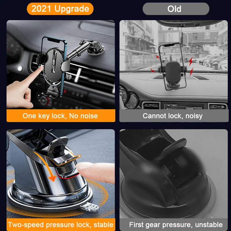 SHOWLU FASHION STORE BCYCYF car phone holder with 360° suction mount on dashboard and windshield for secure smartphone use