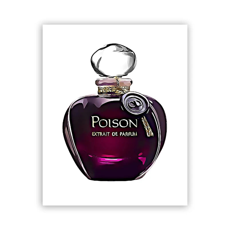 Showlu Fashion perfume bottle canvas wall art featuring a Nordic-style design, ideal as a decorative poster print.