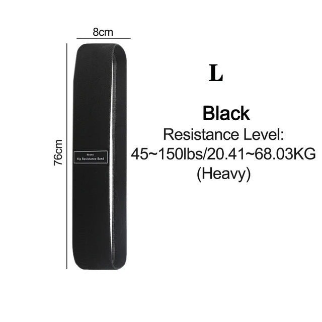 Showlu Fashion Fitness Resistance Band for buttocks expansion, elastic cloth and rubber exercise band for home workout.