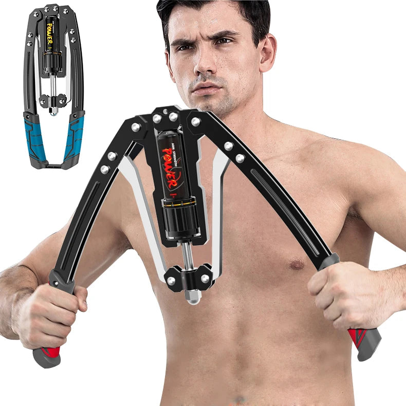 Showlu Fashion THYFIT Hydraulic Power Twister for arm and chest exercise, adjustable resistance, blue and black design with handles