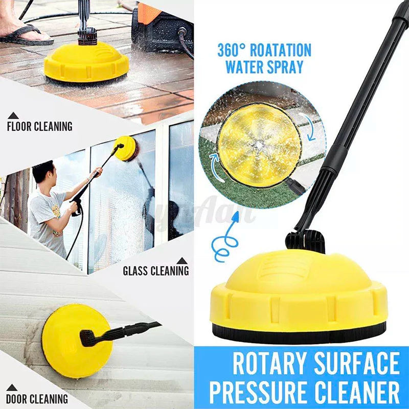 Showlu Smart General rotating pressure washer brush with bristles and spinning head for cleaning surfaces effectively.