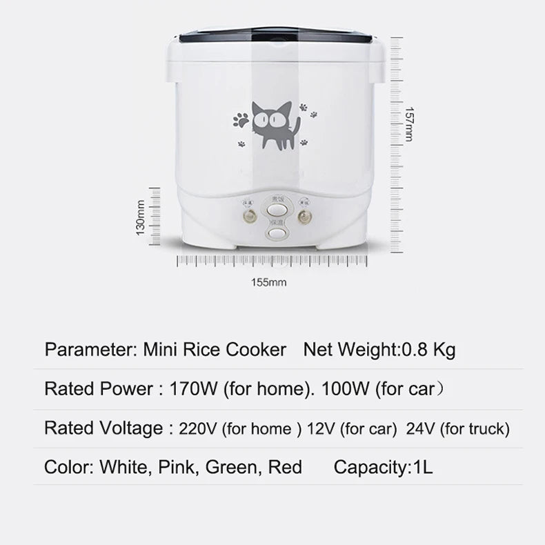 Showlu Smart General Mini Rice Cooker 2.0, compact appliance with a sleek white design for easy rice cooking at home