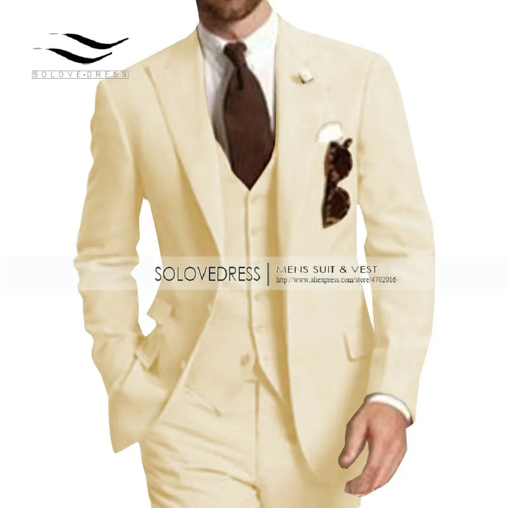 Burgundy Mens Suit 3 Pieces Elegant V Neck Notch Lapel Tuxedo Groomsmen Men Suits for Wedding Suits Men 2019 (Jacket+Vest+Pants)