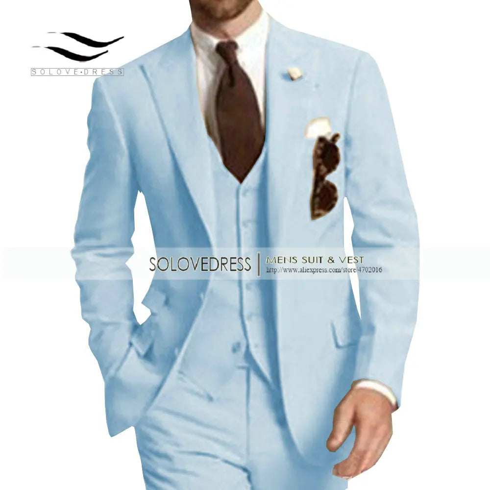 Burgundy Mens Suit 3 Pieces Elegant V Neck Notch Lapel Tuxedo Groomsmen Men Suits for Wedding Suits Men 2019 (Jacket+Vest+Pants)