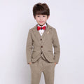 Luoobeibei boys 4-piece plaid wedding suit set with blazer, vest, and pants for formal occasions