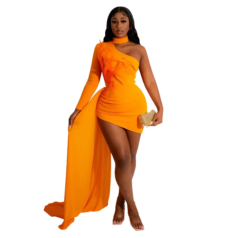 Y&H Women's strapless fur short evening party dress in sexy pencil style, featuring plush fur detail and fitted silhouette.