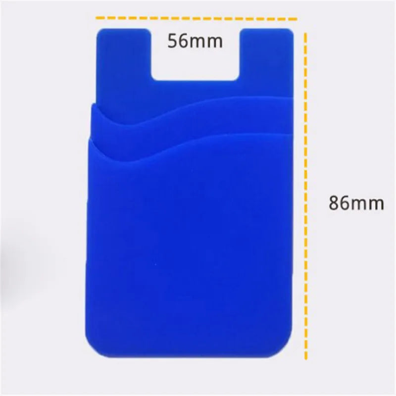 Showlu Smart General stick-on phone wallet attached to a smartphone, compact card holder for on-the-go convenience.
