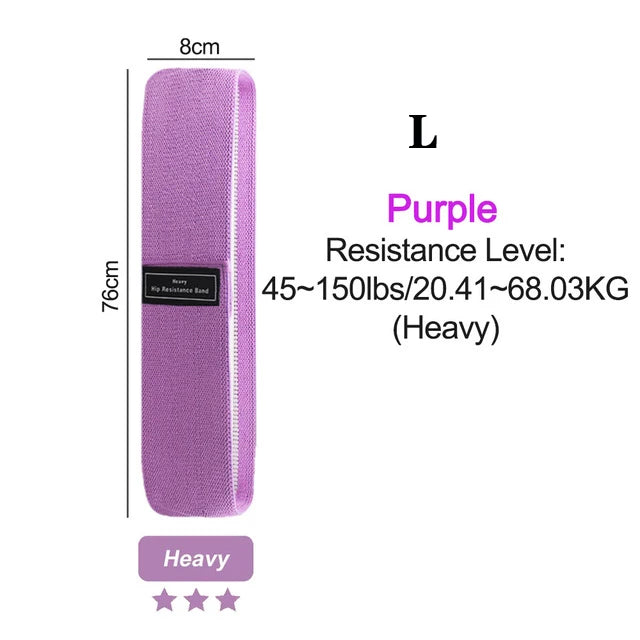 Showlu Fitness Resistance Band for buttocks expansion, elastic cloth rubber band for home exercise and sport workouts.