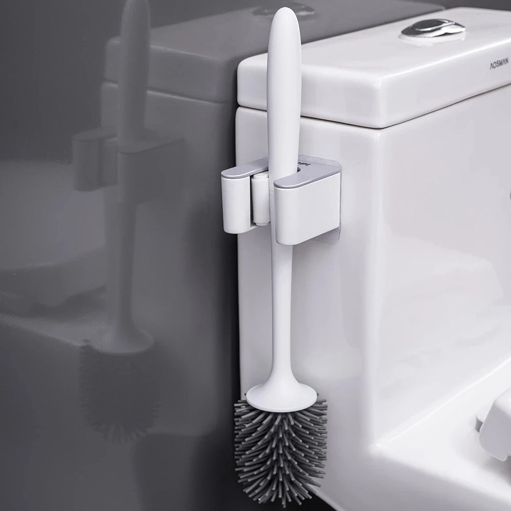 Showlu Smart General wall-mounted broom holder with multiple slots for organizing brooms and cleaning tools.