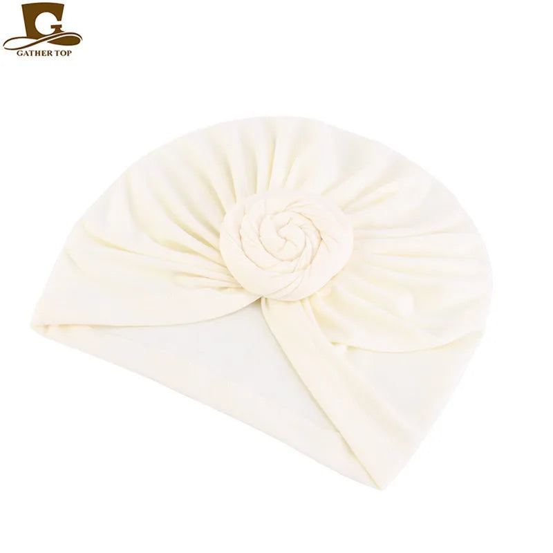 Women’s cotton knotted turban hijab hat with headband, chemo cap, and night cap, suitable for Muslim women’s hair accessories.