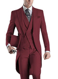 Men's 3-piece slim fit wedding tuxedo with peaked lapel by SHOWLU FASHION STORE, shown in the image.