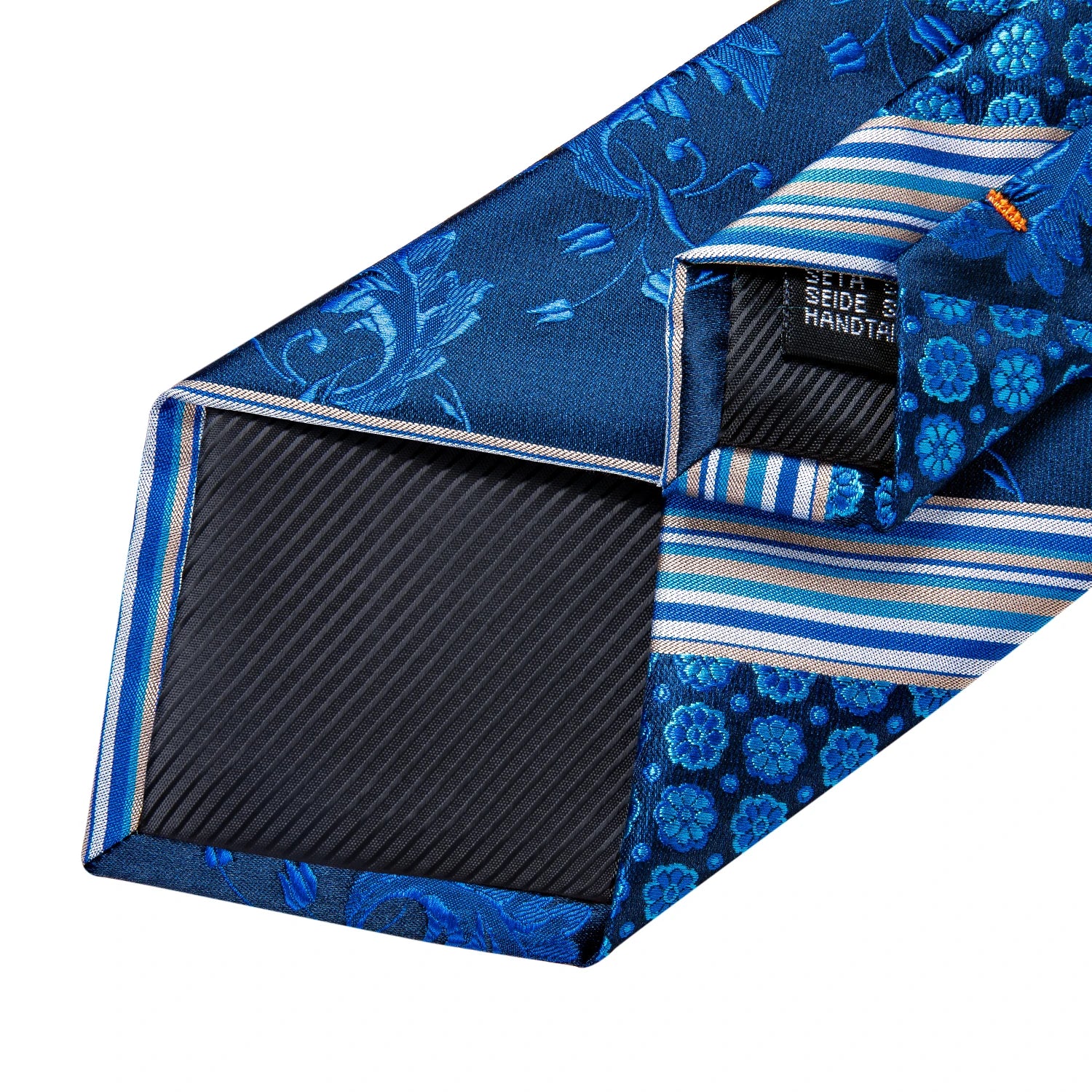 New Classic 100% Silk Men's Ties 8cm Blue Plaid Dot Striped Business Necktie Handkerchief Wedding Party Tie Set Gravatas DiBanGu