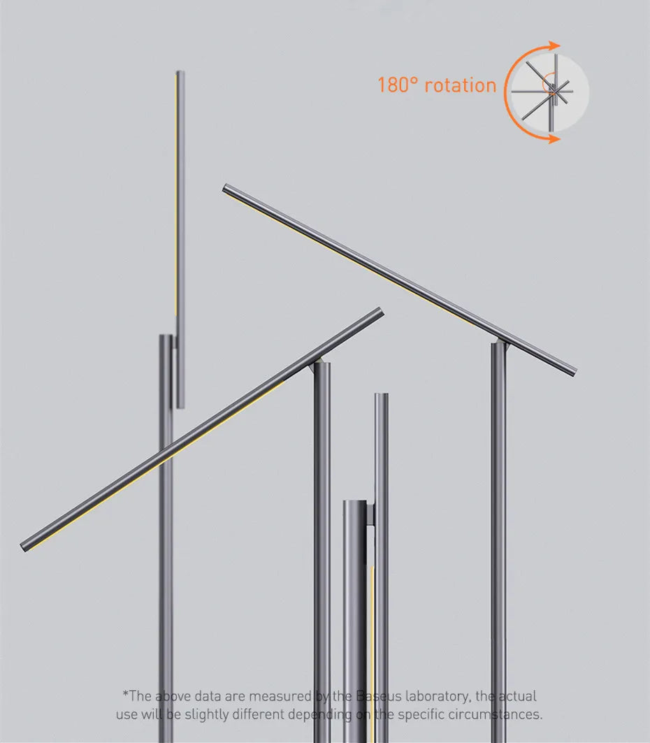 Baseus Smart Rechargeable Desk Lamp with adjustable brightness and modern design, ideal for workspace or reading areas.