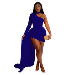 K10333 Fall New Short Dresses Women Party Evening Sexy Strapless Fur Wedding Dresses for Women