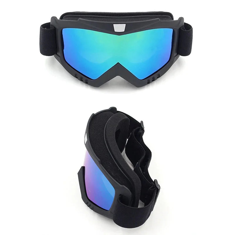 Full face bicycle helmet with anti-fog mask, safety goggles, and mouth filter for airsoft, paintball, and hunting activities.