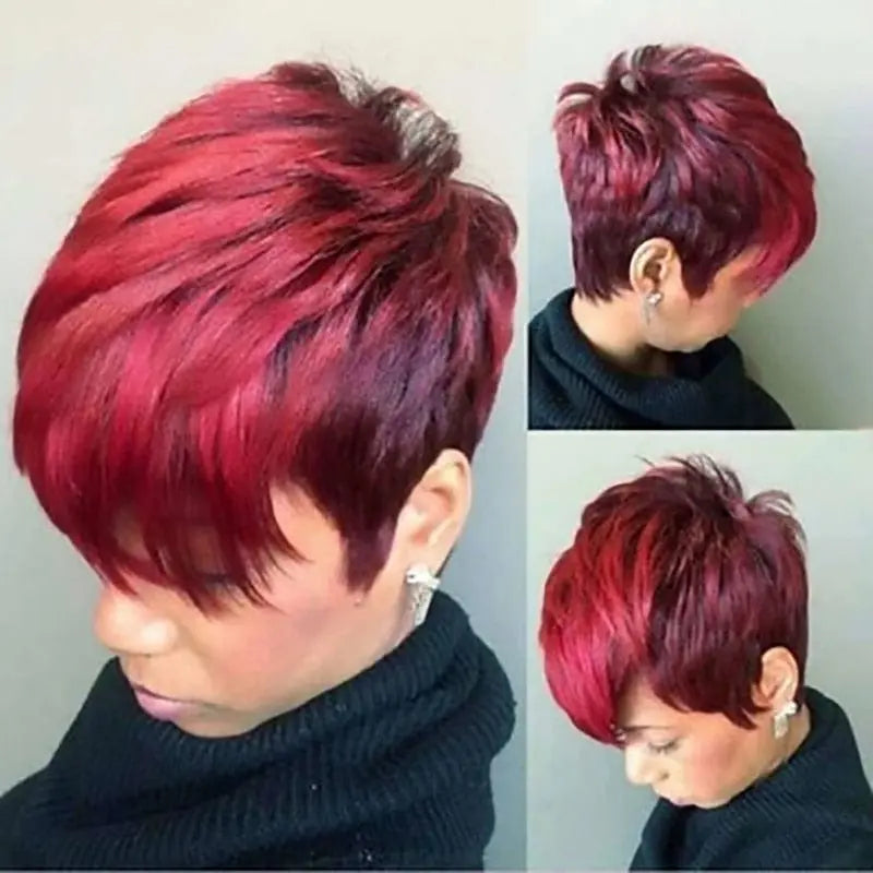Short curly synthetic wig for women, African American style, by Hairjoy, featuring natural black hair and a stylish, voluminous look.