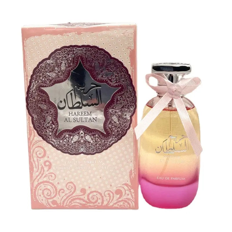 Arabian Hareem Al Sultan perfume for women featuring romantic bow packaging, Middle Eastern fragrance by Showlu Fashion Store.