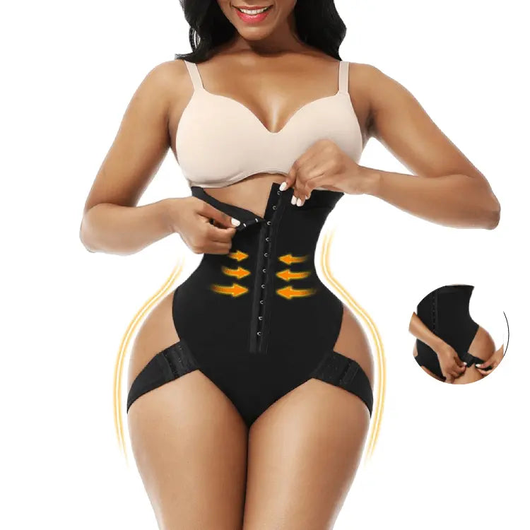 Nude plus size seamless shaping underwear by HEXIN, breathable panties designed for comfortable, smooth fit.
