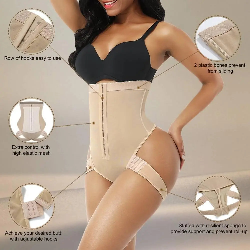 Nude plus size seamless shaping underwear by HEXIN, breathable panties for women, designed for comfort and a smooth silhouette