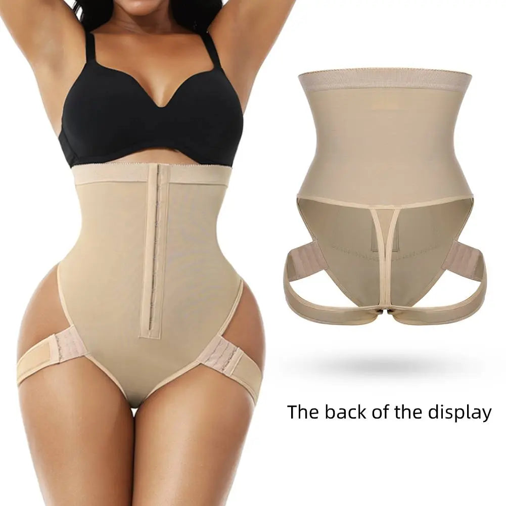 Seamless nude plus size shaping underwear by HEXIN, breathable panties from Showlu Fashion Store with smooth fit and comfort.