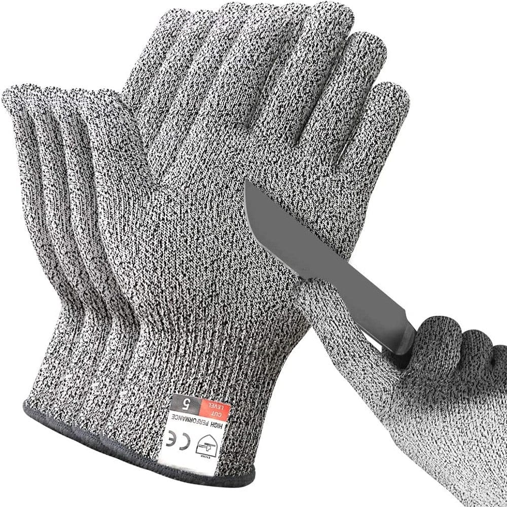 Showlu HPPE Level 5 anti-cut safety gloves with high-strength protection for industrial, kitchen, and gardening use.