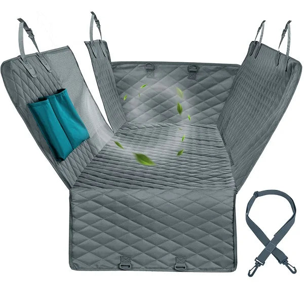 Waterproof dog car seat cover by Showlu Fashion Store, universal pet travel hammock with side flaps for car protection