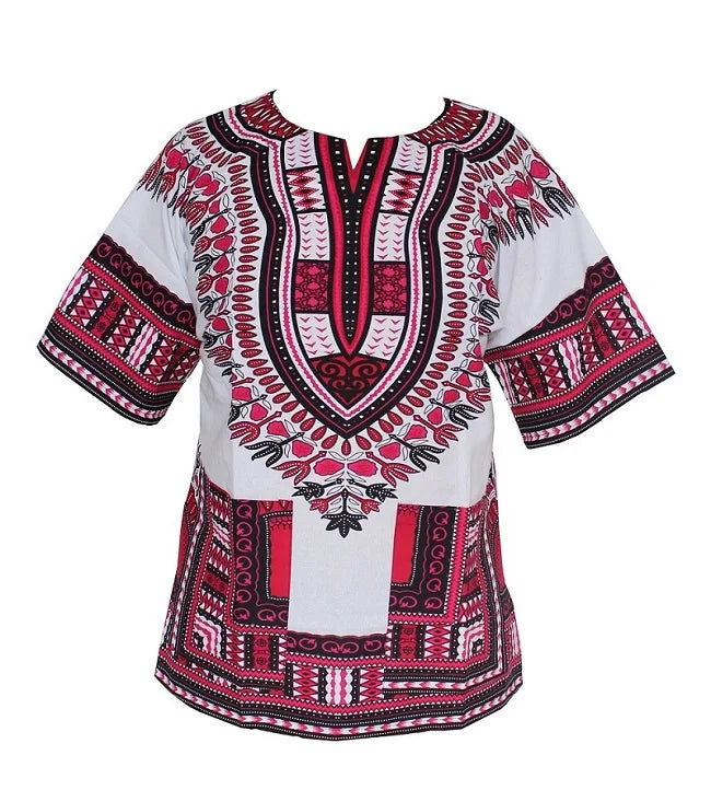 Floral African Dashiki dress by SHOWLU FASHION STORE featuring traditional cotton print and vibrant colorful patterns.