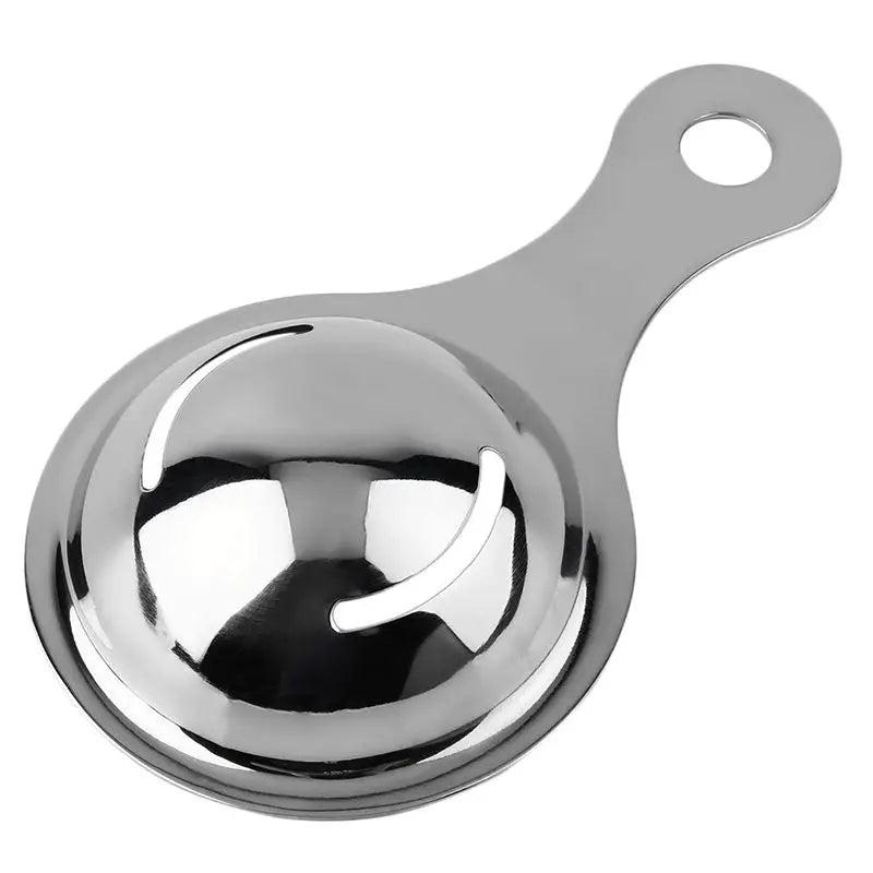 Showlu Smart General stainless steel egg white separator spoon with a sleek design for easy egg white separation.