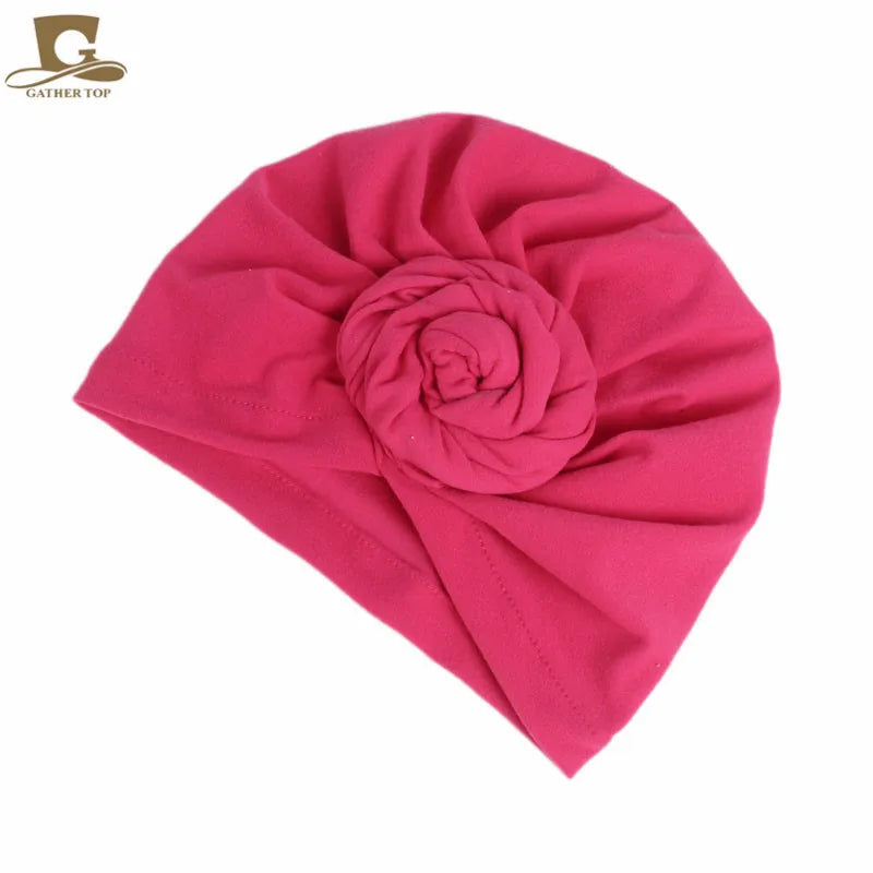 Women’s cotton turban hat with knotted design, Muslim hijab head covering, chemo cap, and hair accessory for women.