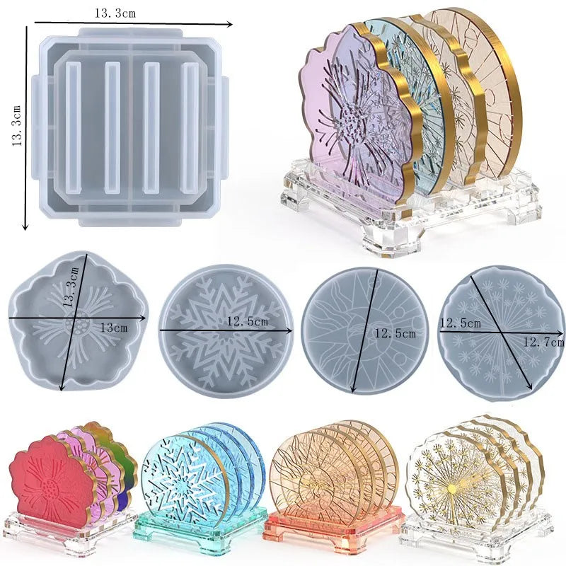 Three-layer fruit-shaped silicone mold for epoxy resin, used as tea plate, disc, or home decor in resin art projects