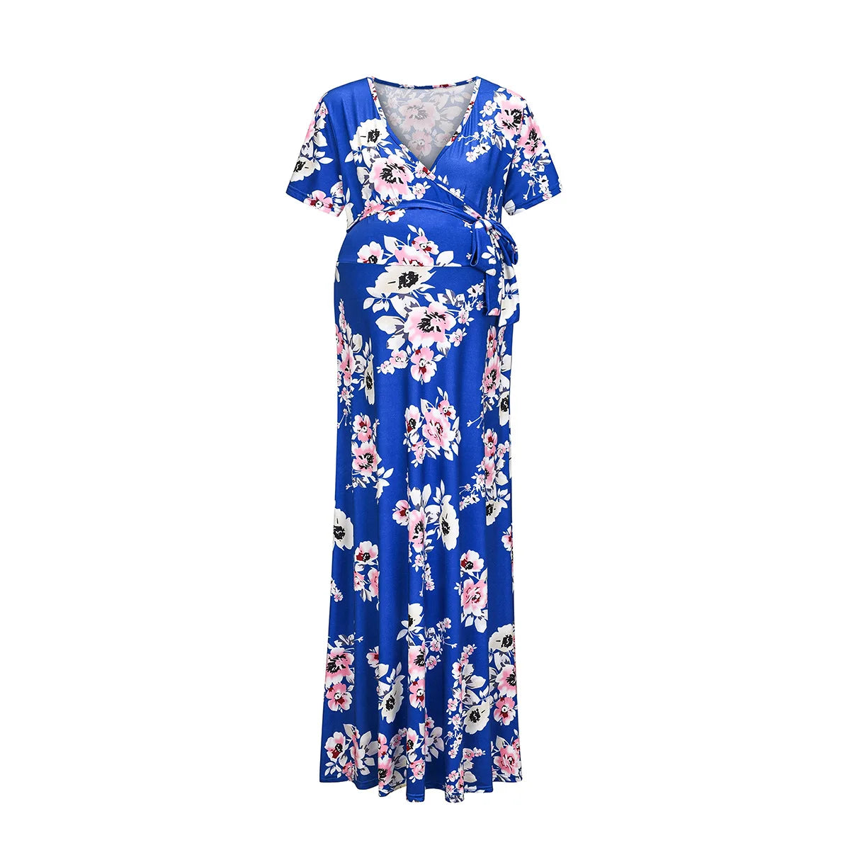 Lace maternity gown maxi dress for pregnant women, long sleeve pregnancy dress, perfect for photoshoots and special occasions.