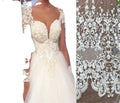Luxury white Aster Garden long sleeve lace ball gown wedding dress by Showlu Fashion Store, featuring intricate lace details and elegant design.