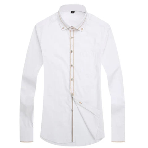 2024 Spring/Autumn Men's Long Sleeve Business Shirt Korean Fashion Wedding Pink Groom Shirt Male Interview Shirt