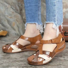 Fashion Women Sandals Retro round head wedge Female Slippers Casual Comfortable Outdoor Fashion Sunmmer shoes Women Large size