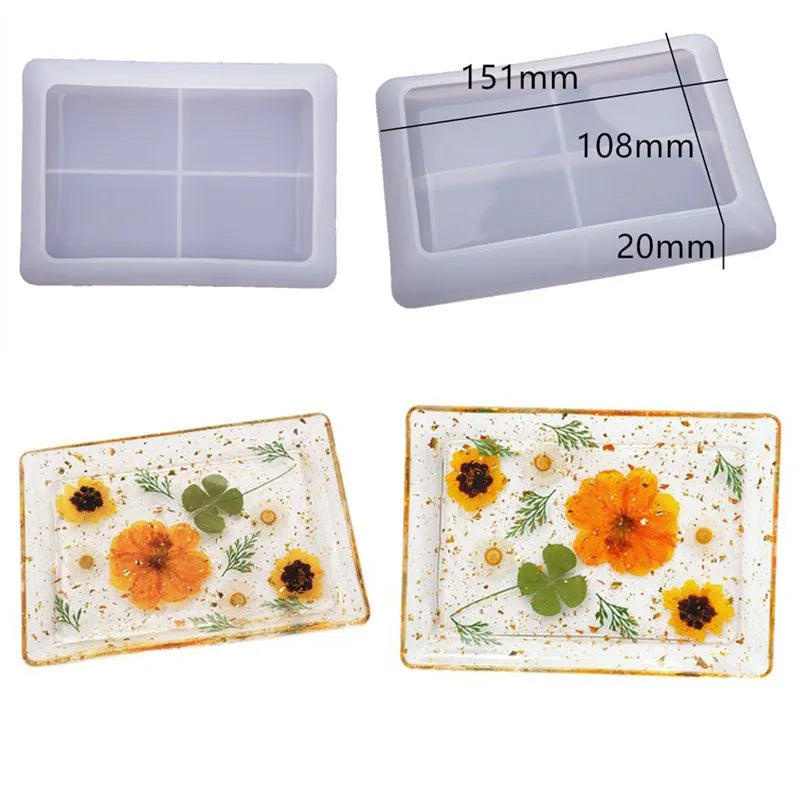 Three-layer fruit-shaped silicone mold for epoxy resin, used as tea plate or home decor, by Showlu Fashion Store.