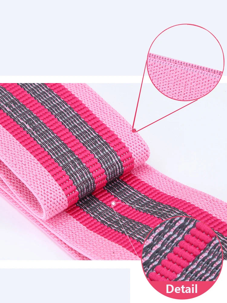 Showlu Fashion Store fitness resistance band for buttocks expansion, elastic cloth rubber band for home exercise workouts.