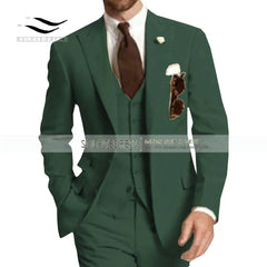 Burgundy Mens Suit 3 Pieces Elegant V Neck Notch Lapel Tuxedo Groomsmen Men Suits for Wedding Suits Men 2019 (Jacket+Vest+Pants)