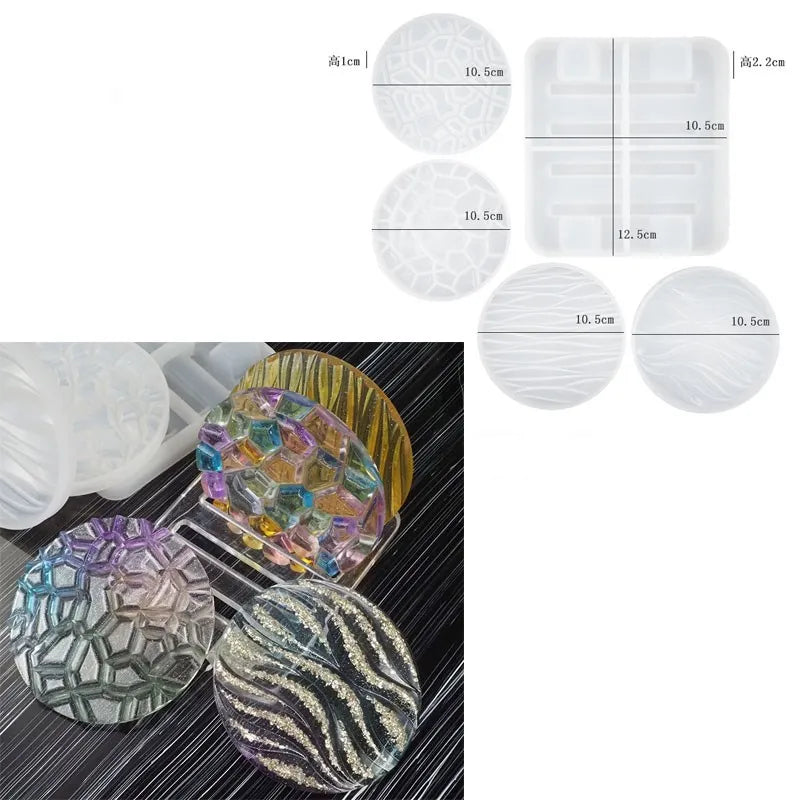 Three-layer fruit-shaped silicone mold for epoxy resin, used as a tea plate or decorative disc in resin art projects.