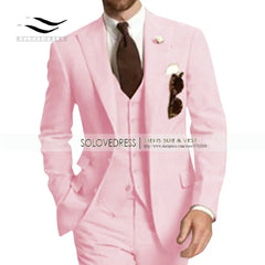 Burgundy Mens Suit 3 Pieces Elegant V Neck Notch Lapel Tuxedo Groomsmen Men Suits for Wedding Suits Men 2019 (Jacket+Vest+Pants)