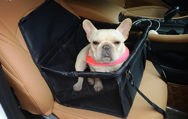 Showlu Smart General portable small dog car seat carrier bag with adjustable straps and cozy interior for pet travel comfort.