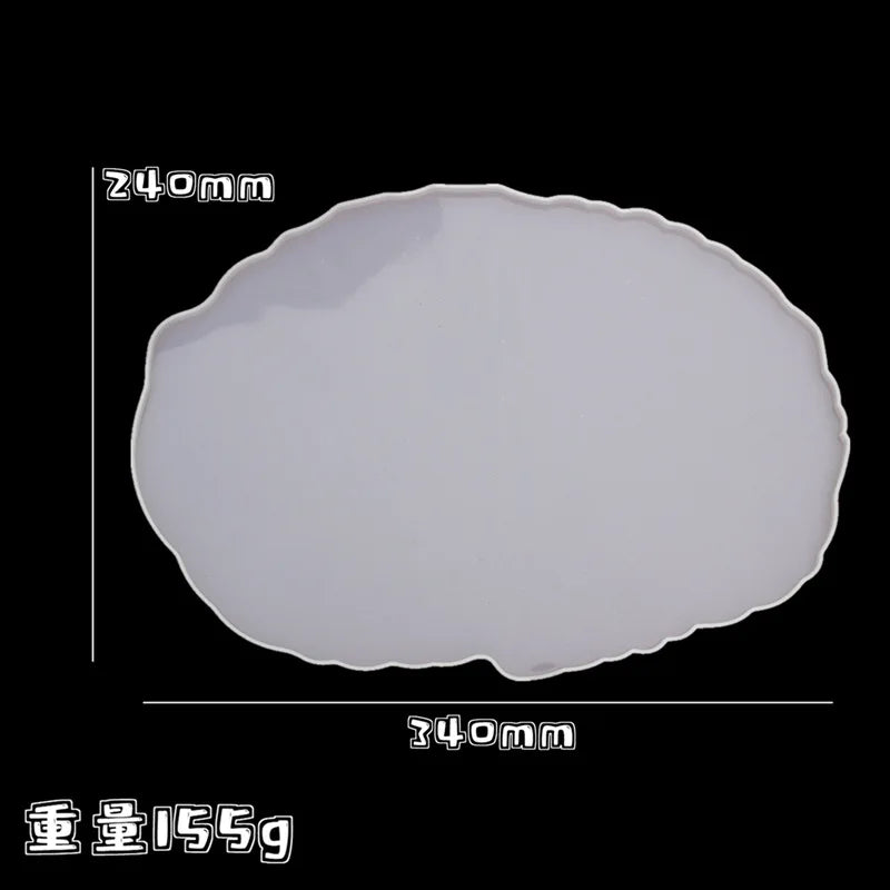 Three-layer fruit-shaped silicone mold for epoxy resin art, used to make tea plates, cup pads, and home decor accessories.