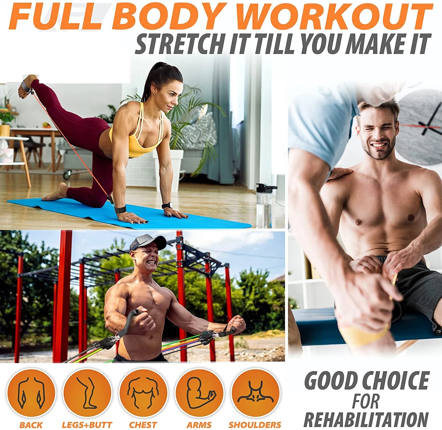 Showlu Smart General Resistance Band Pro Kit with multiple colorful elastic bands for strength training and exercise.
