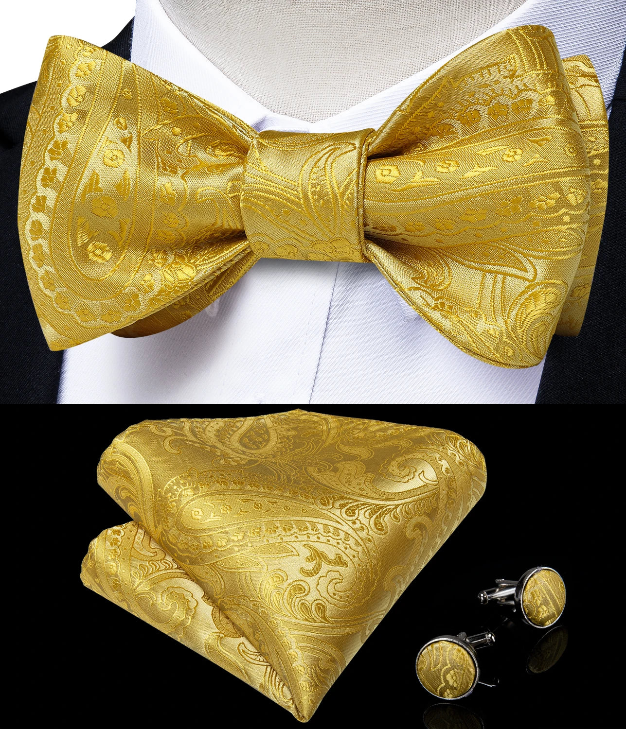 Brand New Men's Bow Tie Teal Green Blue Paisley Floral Silk Bow Tie Wedding Party Butterfly Bowknot Men Tie Accessories DiBanGu