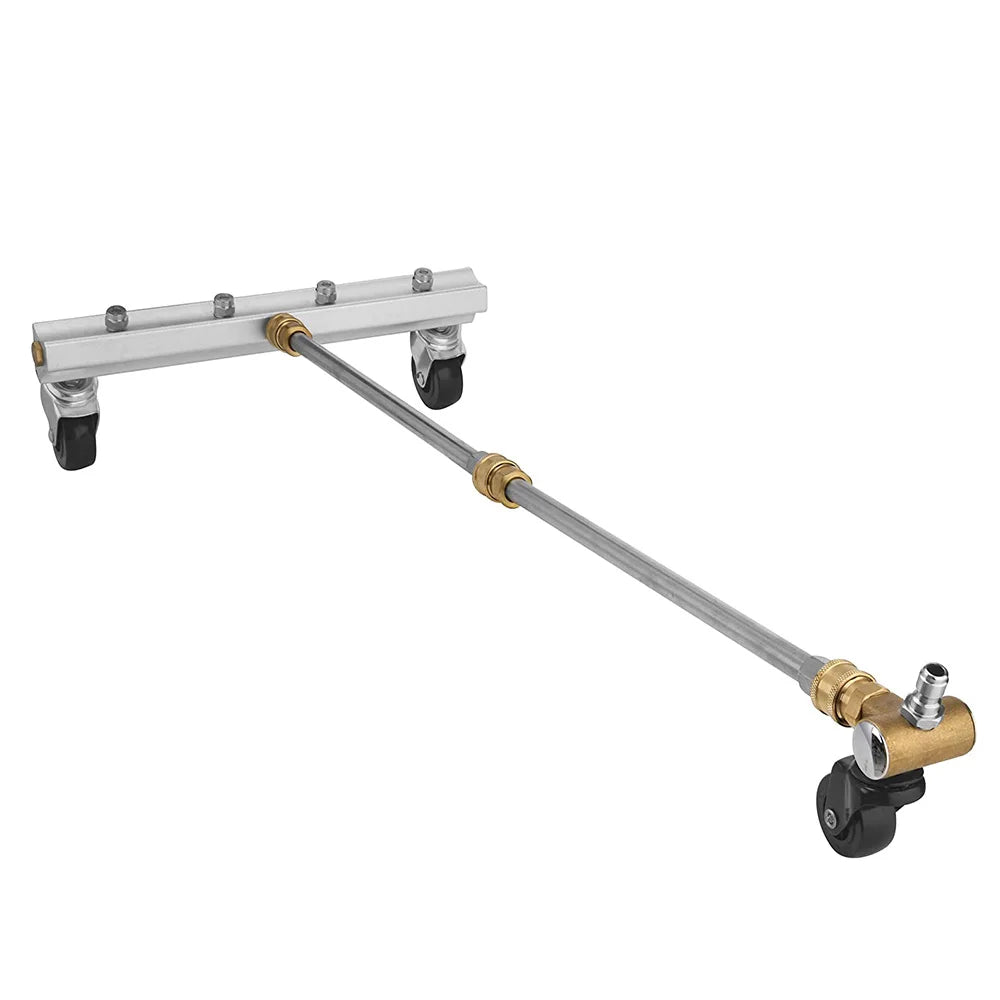 Showlu Smart General pressure washer patio cleaner attached to a hose, designed for cleaning outdoor patios and surfaces.
